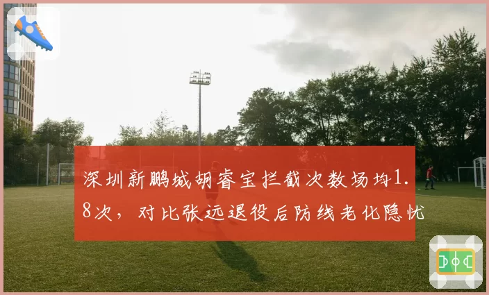深圳新鹏城胡睿宝拦截次数场均1.8次,对比张远退役后防线老化隐忧